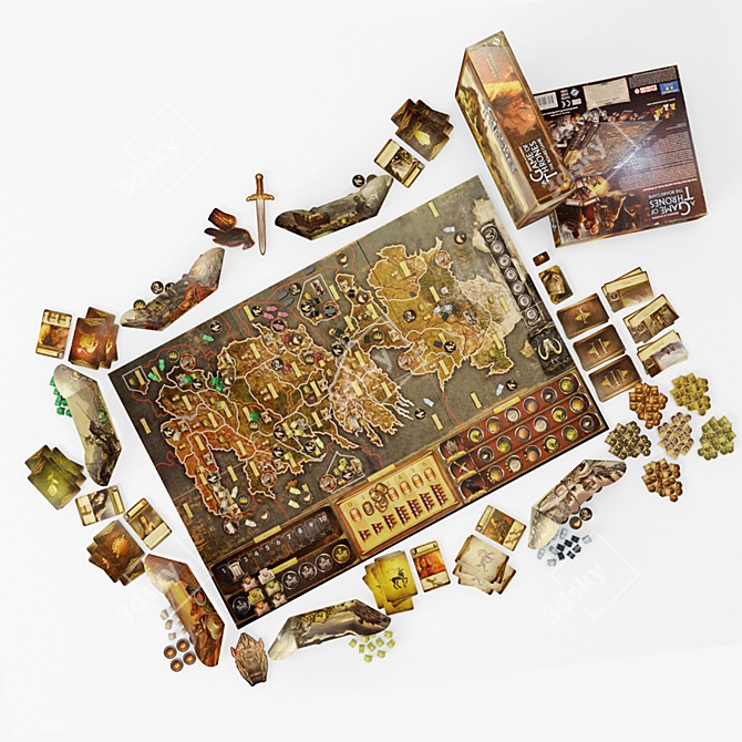 Epic Battle of Thrones: Board Game 3D model image 1