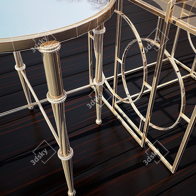 Elegant Zara Home Table Set 3D model image 2