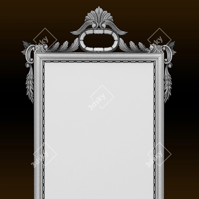 Sleek Vanity Mirror 3D model image 2