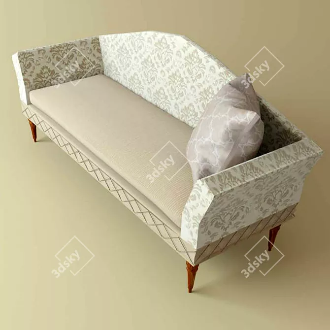 Patterned Leg Sofa 3D model image 2