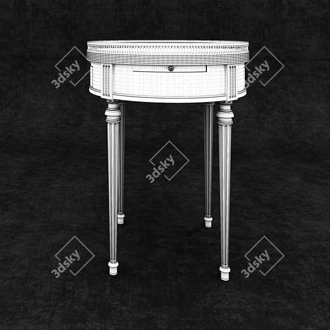 Classic Bouillotte Table: Traditional Elegance 3D model image 3