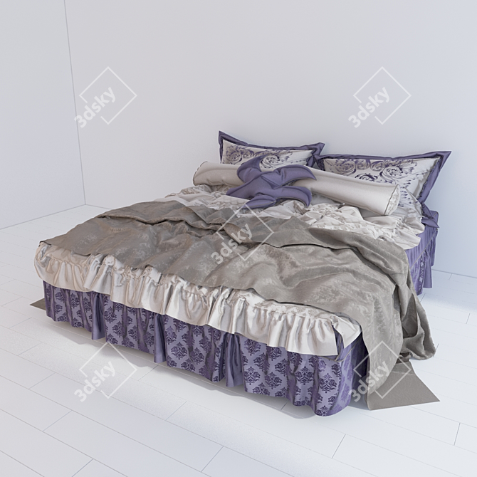 Luxury Bedding Set 3D model image 1