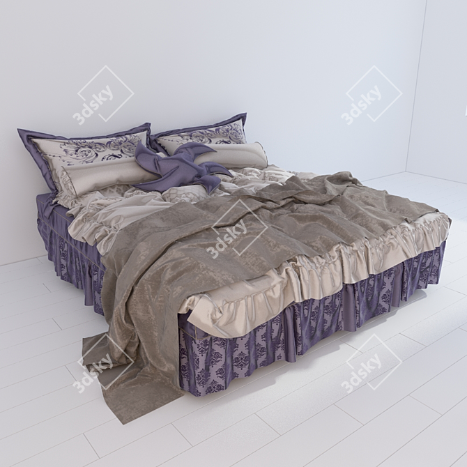 Luxury Bedding Set 3D model image 2