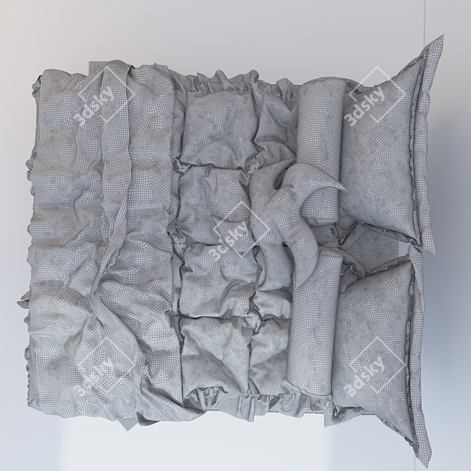 Luxury Bedding Set 3D model image 3