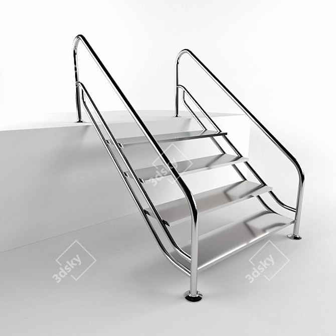 Pool Step & Safety Ladder 3D model image 1