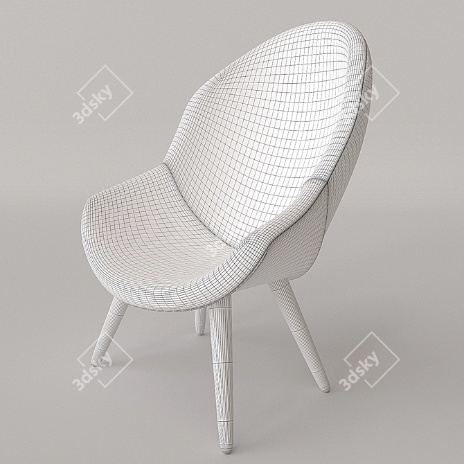 Sleek Modern Chair 3D model image 2