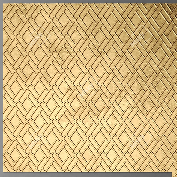 Elegant Lattice Decor Panel 3D model image 3