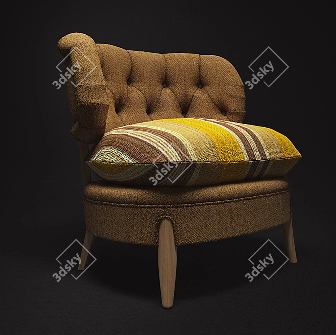 Cozy Schulz Armchair by Wohnkultur 3D model image 1