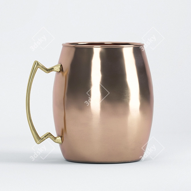 Authentic Moscow Copper Mug 3D model image 1