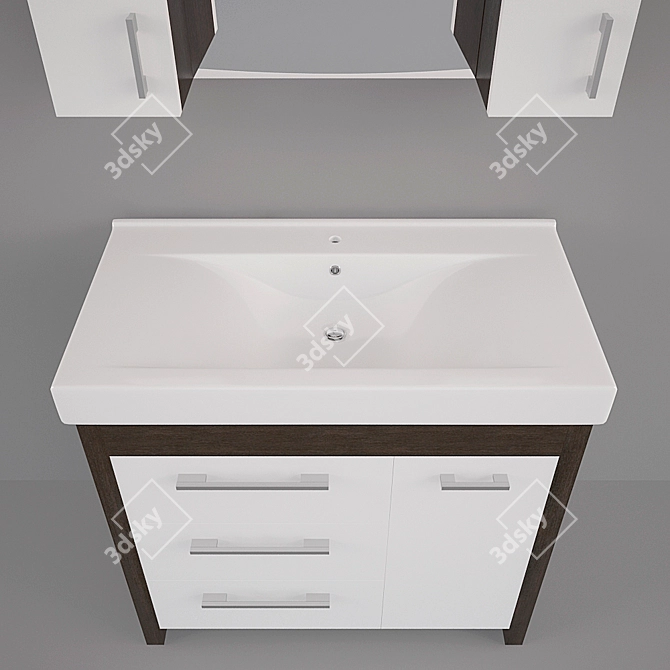 Ravenna 90 Bathroom Furniture Set 3D model image 2