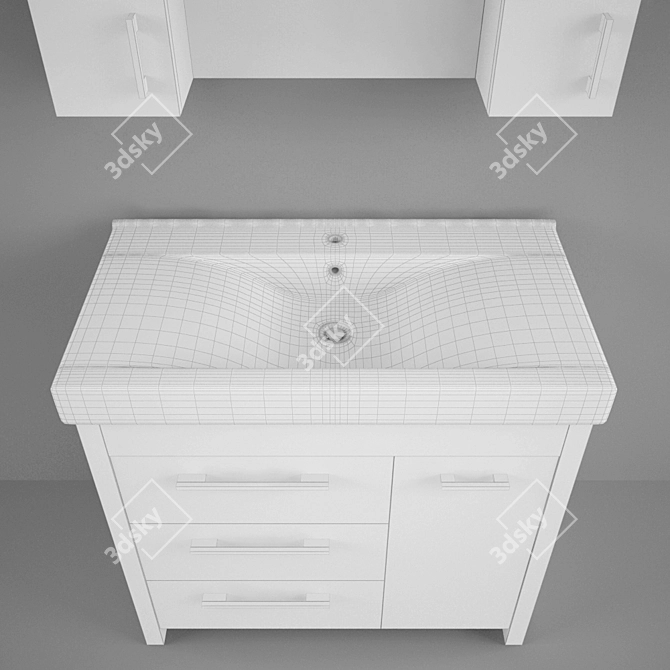 Ravenna 90 Bathroom Furniture Set 3D model image 3