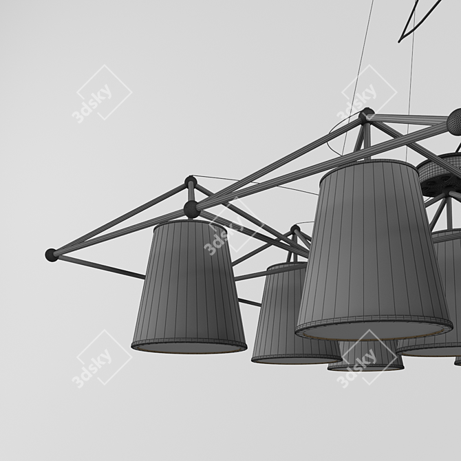 Elegant Sorrento Chandelier 3D model image 3