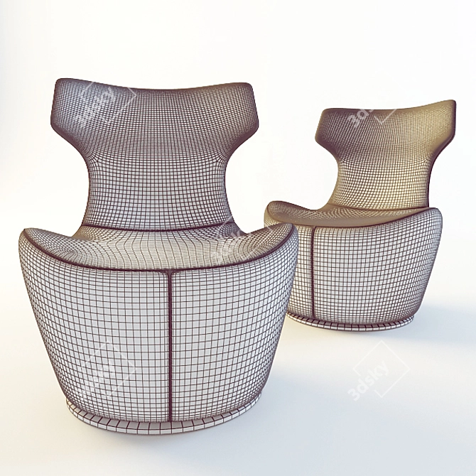 Italian Design: Piccola Papilio Chair 3D model image 3