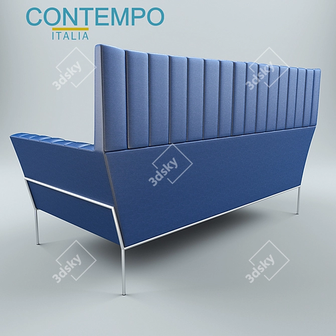 Contempo Leather Sofa - Rectangular Shape 3D model image 3