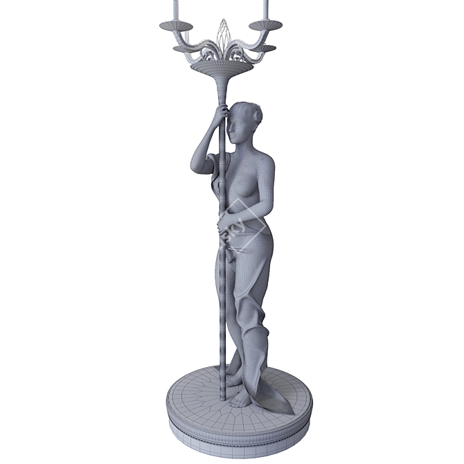 Elegant Candle Holder 3D model image 3