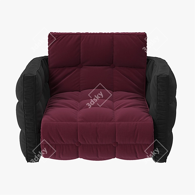 Modular Comfortable Cosy Design Armchair 3D model image 2