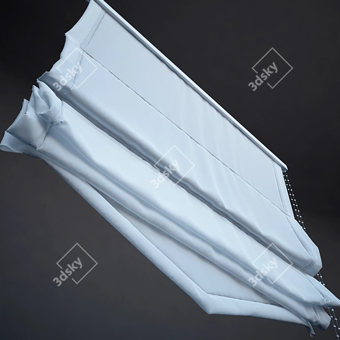 Elegant Roman Curtain 3D model image 2