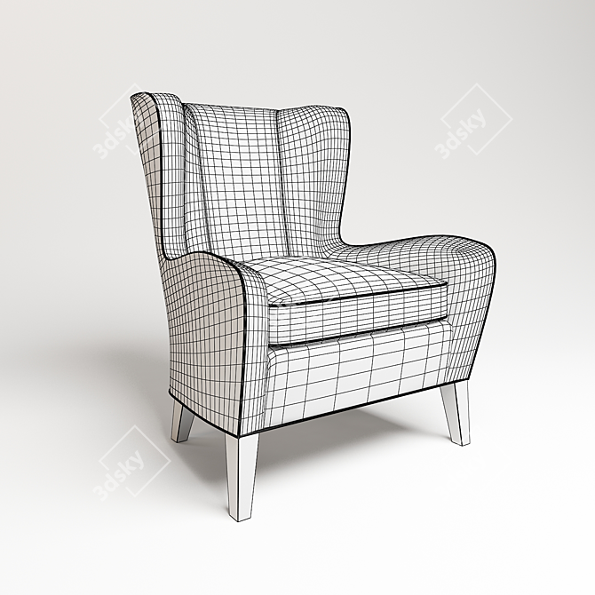 Dantone Paradiso Armchair: Unparalleled Comfort 3D model image 2