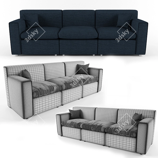 Italian Design Sofa: Linea Italia ORBETELLO 3D model image 2