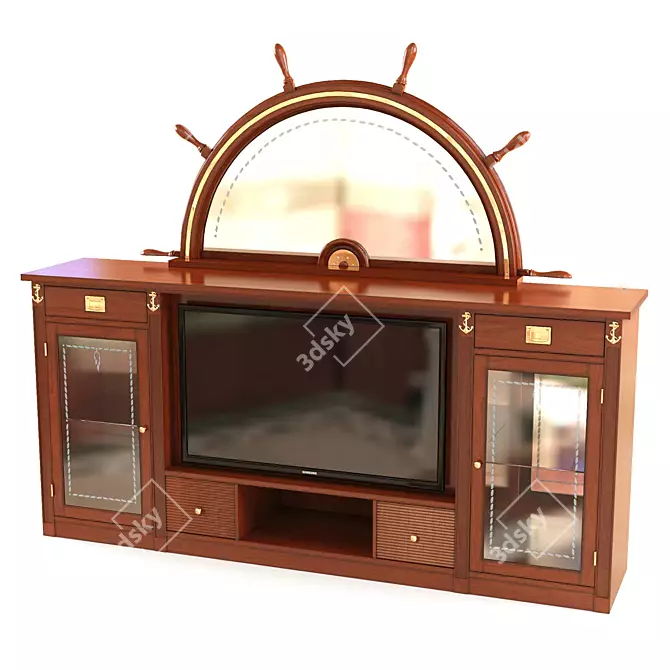 Italian Caroti Magellano Art. 716: Stylish TV Stand & Buffet 3D model image 1