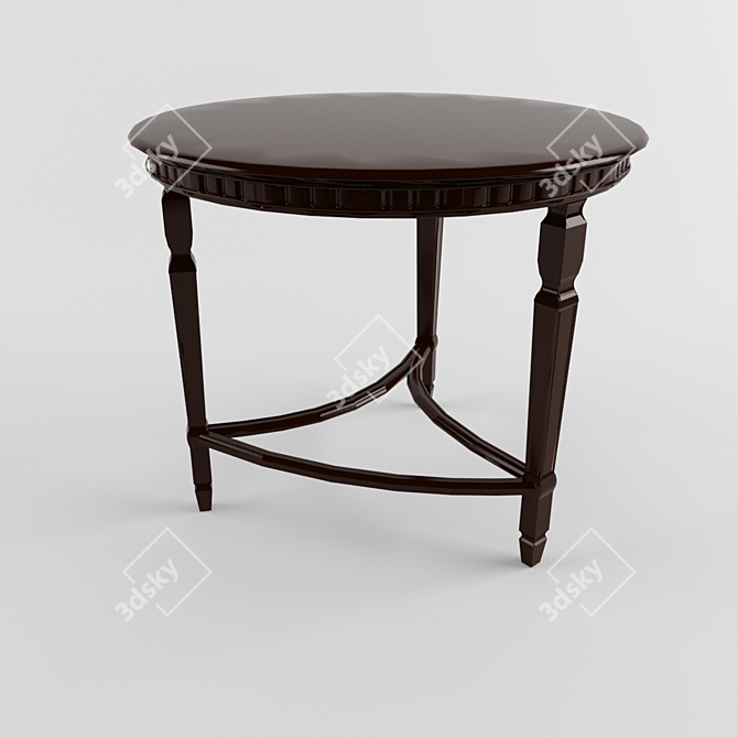 Minimalist Wooden Coffee Table 3D model image 1