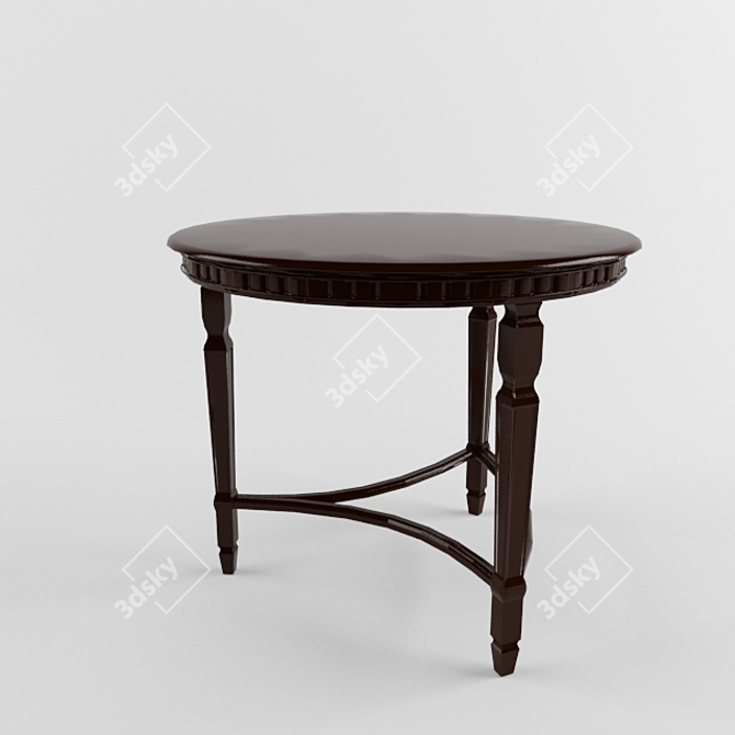 Minimalist Wooden Coffee Table 3D model image 2