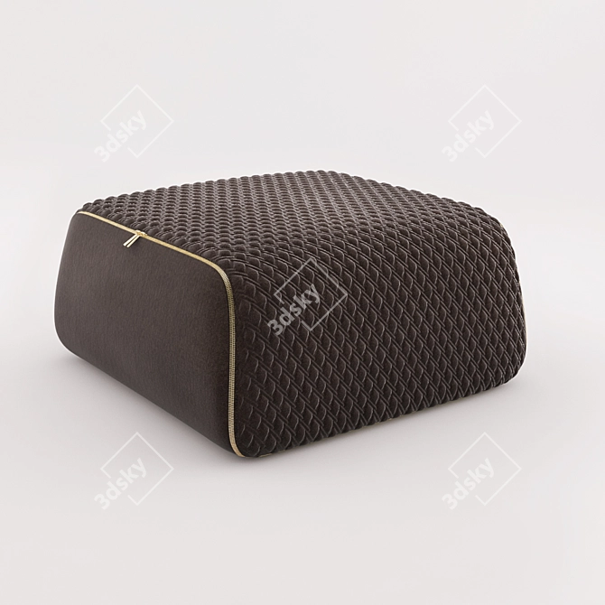 Elegant Cini Vittoria Frigerio Pouf 3D model image 1