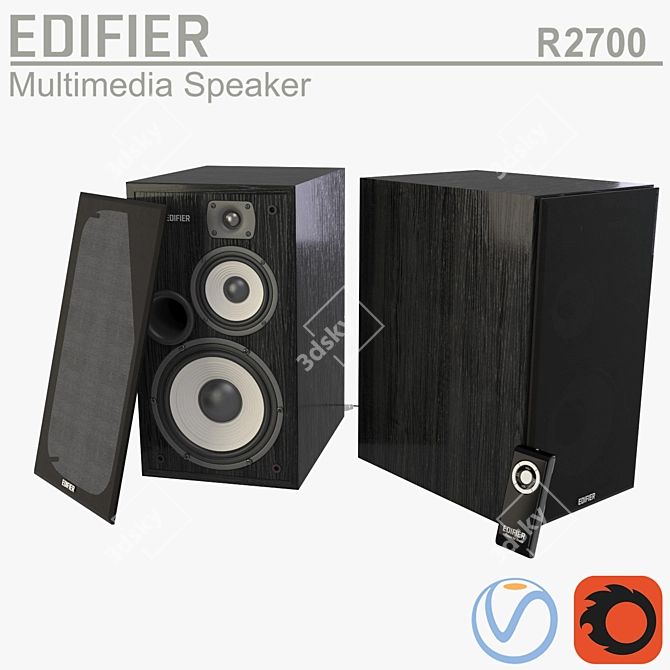 Edifier R2700 Desktop Stereo System 3D model image 1