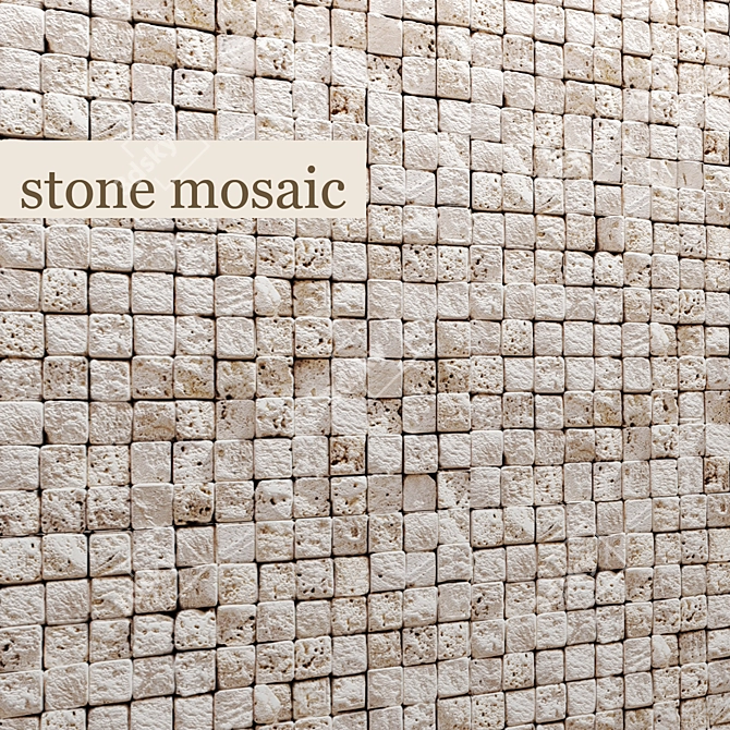 Natural Stone Mosaic 3D model image 1