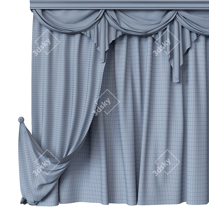 Quadrangular Mesh Curtain 3D model image 2