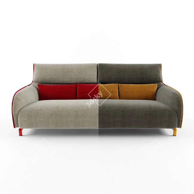 Sleek DePadova Leger Sofa 3D model image 3