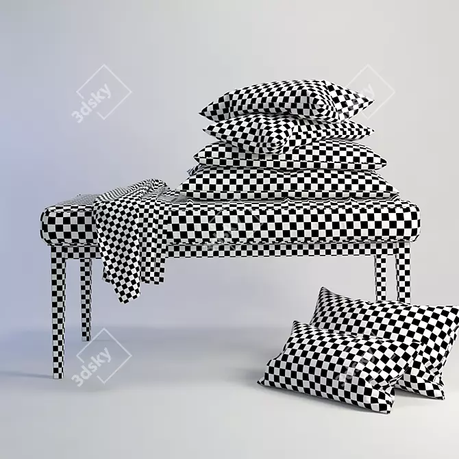 ErgoCozy Chair - Pillow Haven 3D model image 3