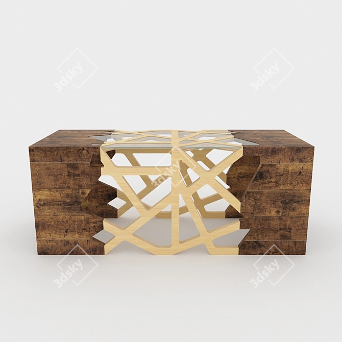 Glass Top Coffee Table 3D model image 1