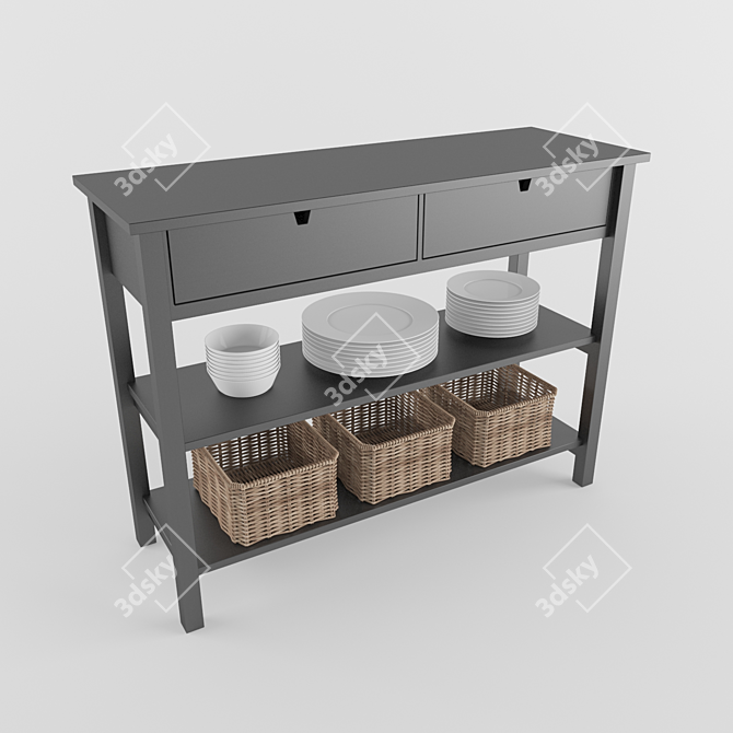 Sleek Scandinavian Storage Solution 3D model image 1