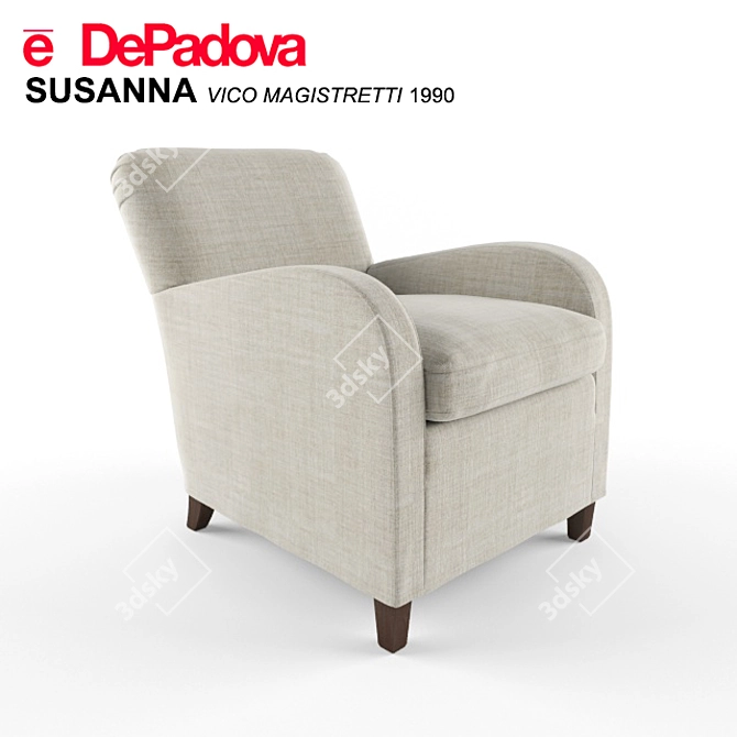 Elegant DePadova Susanna Chair 3D model image 1