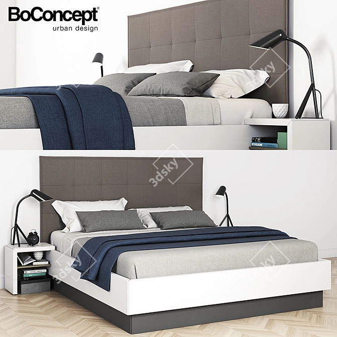 Boconcept Lugano Bed Set 3D model image 1