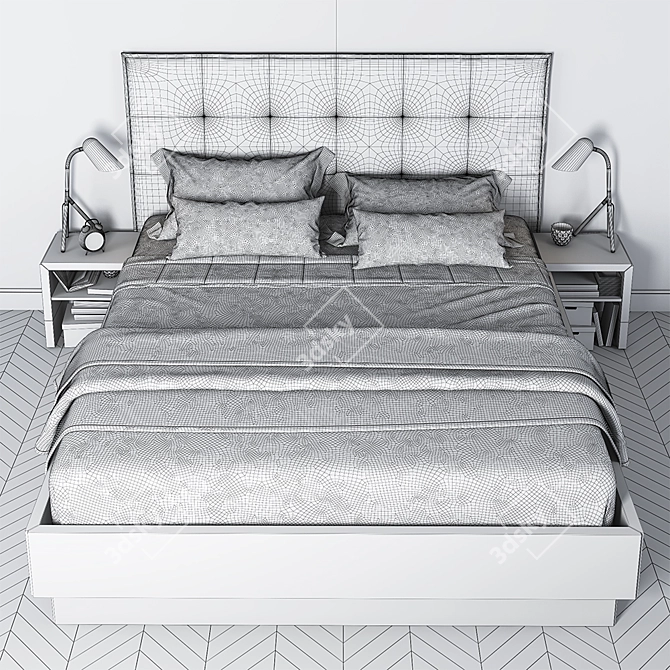 Boconcept Lugano Bed Set 3D model image 3