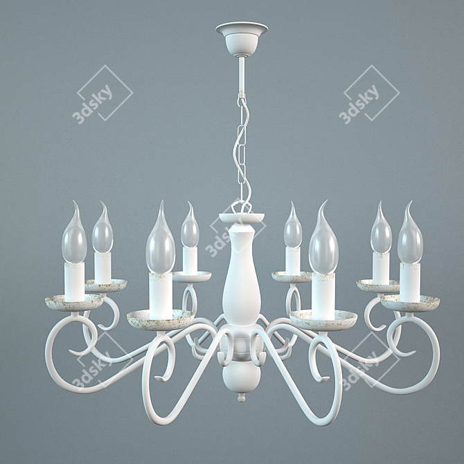 Aurora Montana: Elegant Dimmable Chandelier 3D model image 1