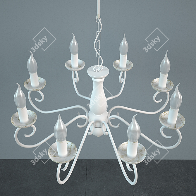 Aurora Montana: Elegant Dimmable Chandelier 3D model image 2