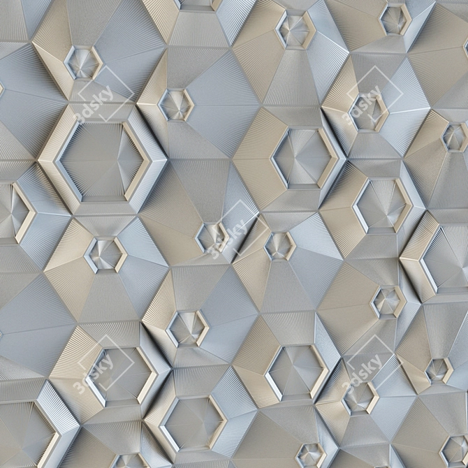 Monblan 3D Wall Panel | Size: 500x481 3D model image 2