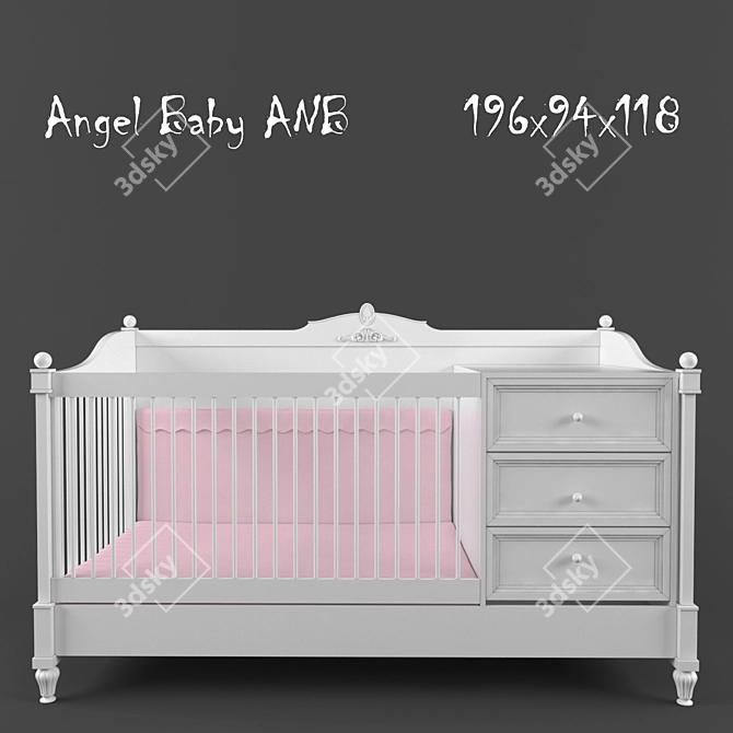 Angel Baby ANB - Perfectly Designed Baby Crib 3D model image 1