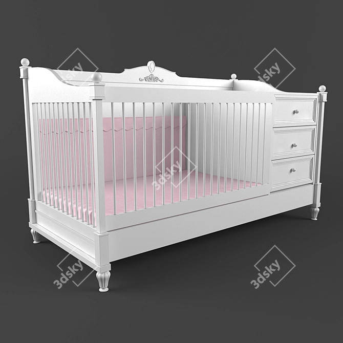 Angel Baby ANB - Perfectly Designed Baby Crib 3D model image 2