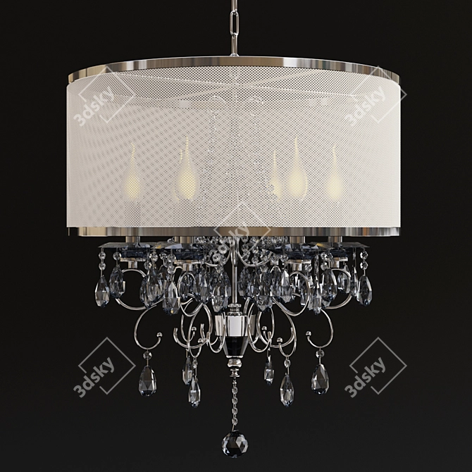 Classic Single-Bulb Chandelier 3D model image 1