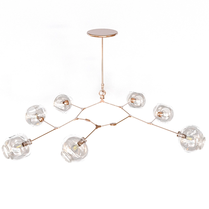 Elegant Bubbles Chandelier 3D model image 1