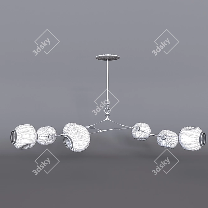 Elegant Bubbles Chandelier 3D model image 3