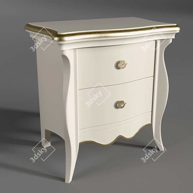 Title: Sofia Bedside Table by Corte Zari 3D model image 1