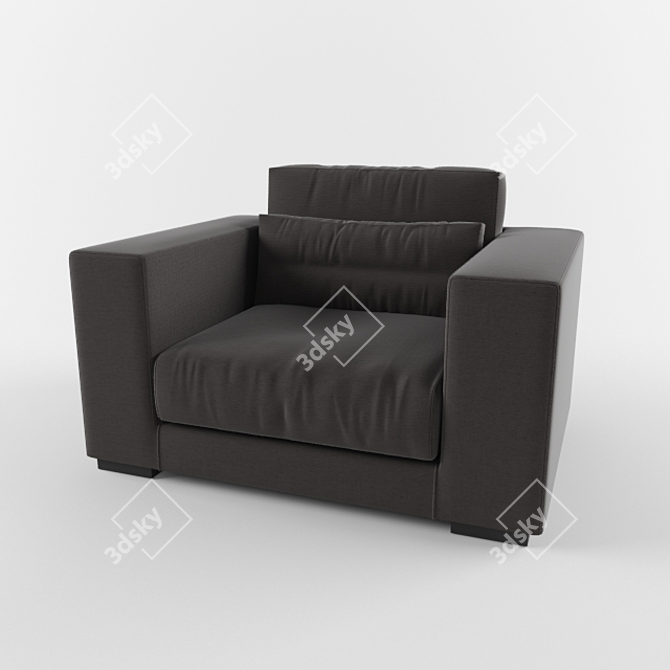 Elegant Piet Boon Armchair 3D model image 2