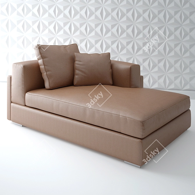 Luxury Bespoke Chaise: Exquisite Comfort 3D model image 1