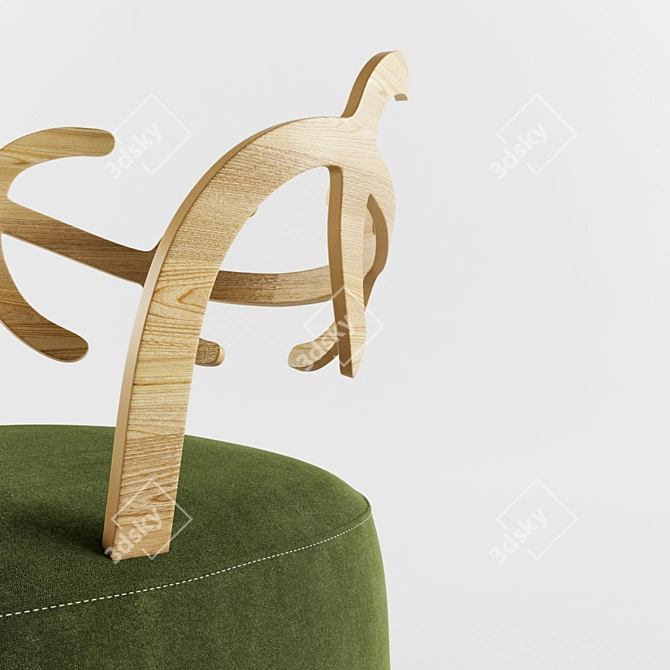 Sleek Antler Chair: NENDO's Modern Masterpiece 3D model image 2