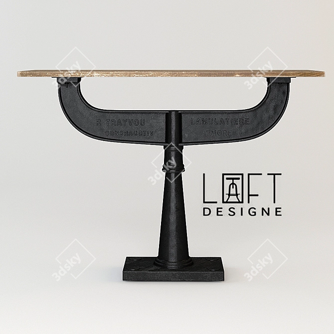 LOFT DESIGNE Console Table 406 3D model image 1